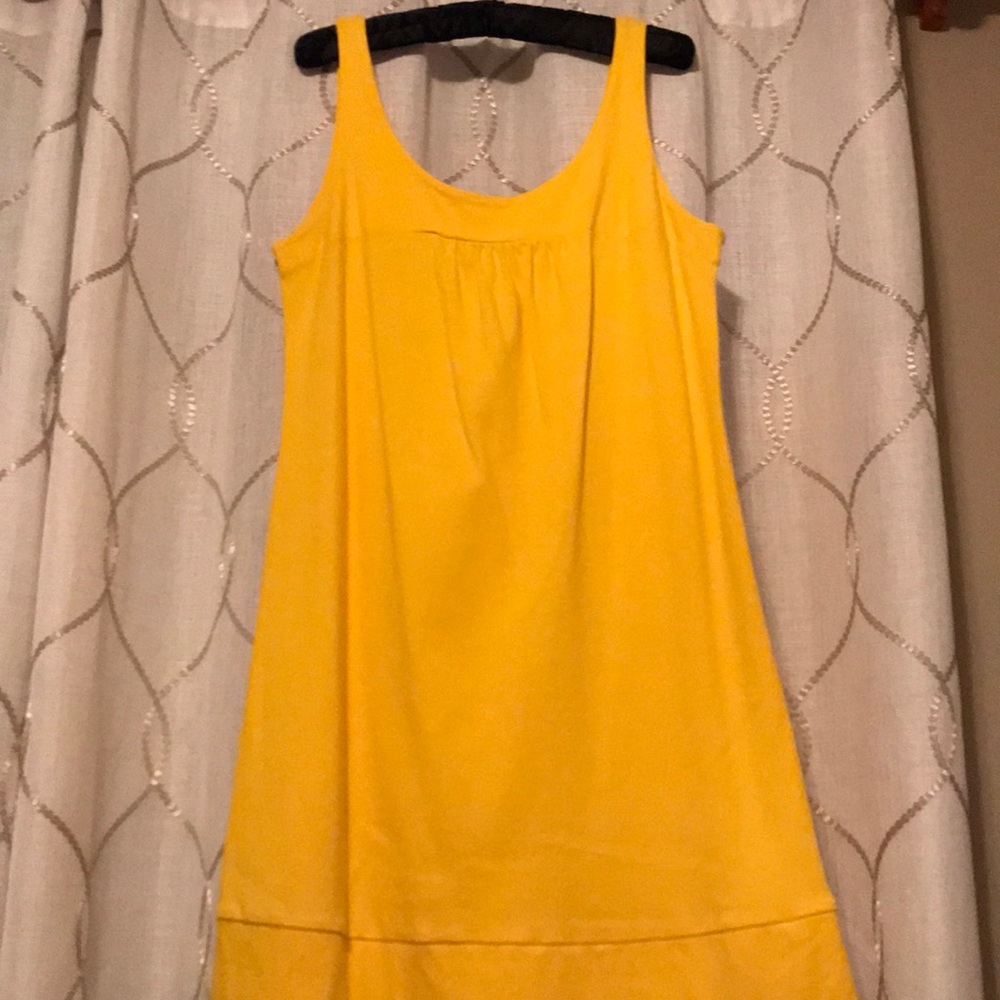 Poly knit canary yellow dress